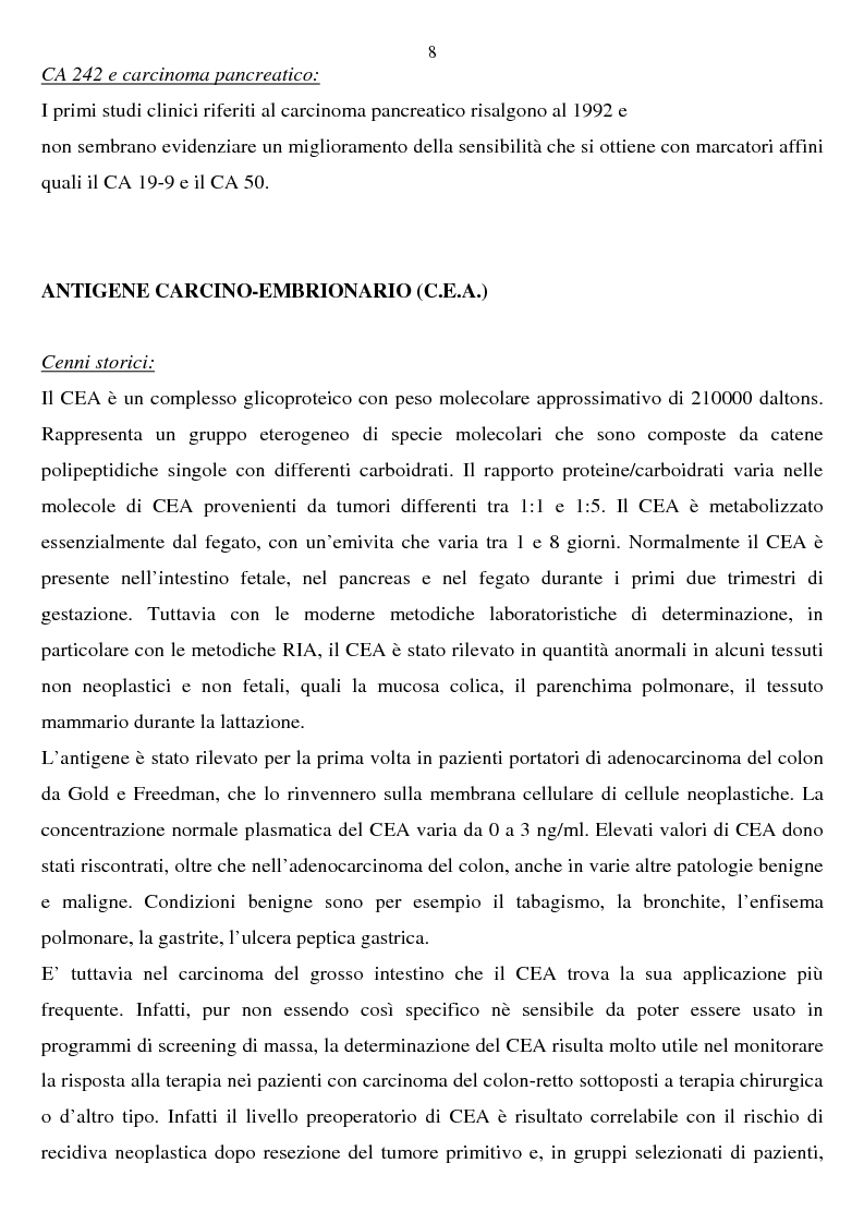 Anteprima della tesi: Valutazione clinica dell'anticorpo monoclonale SPan-1 nella diagnosi di adenocarcinoma pancreatico esocrino, Pagina 4