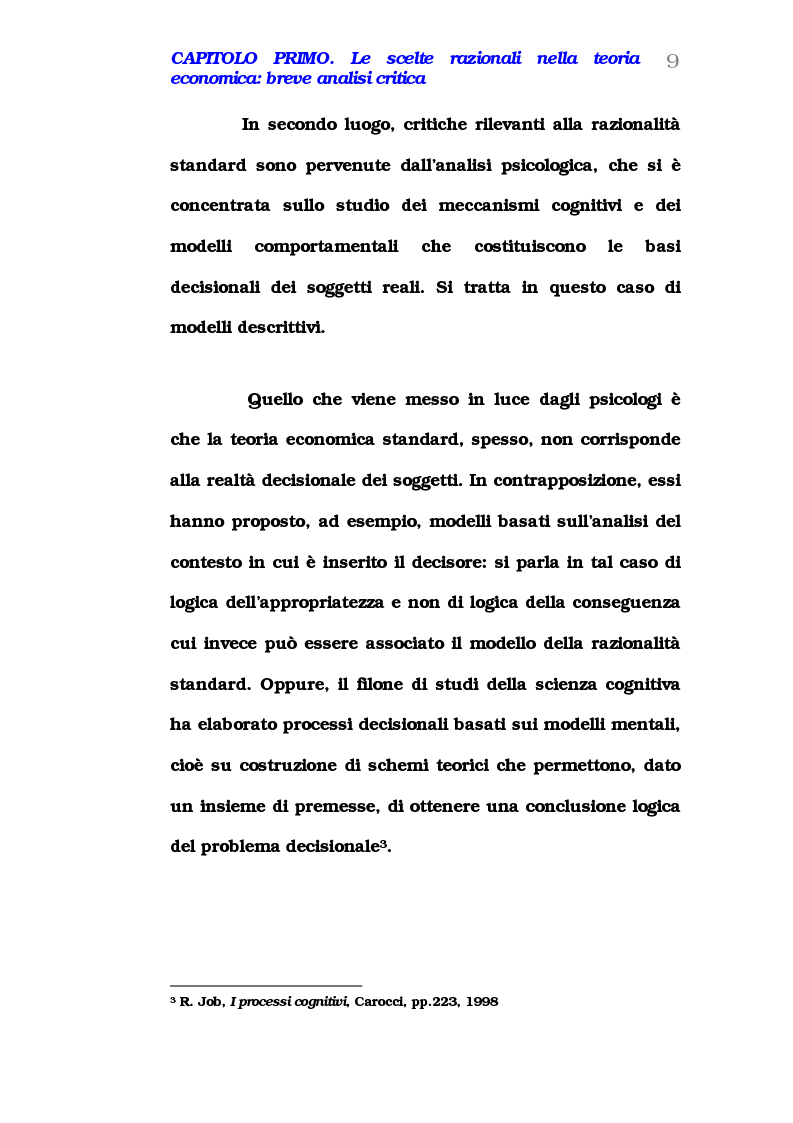 Anteprima della tesi: Comportamento del consumatore e illusioni cognitive, Pagina 4