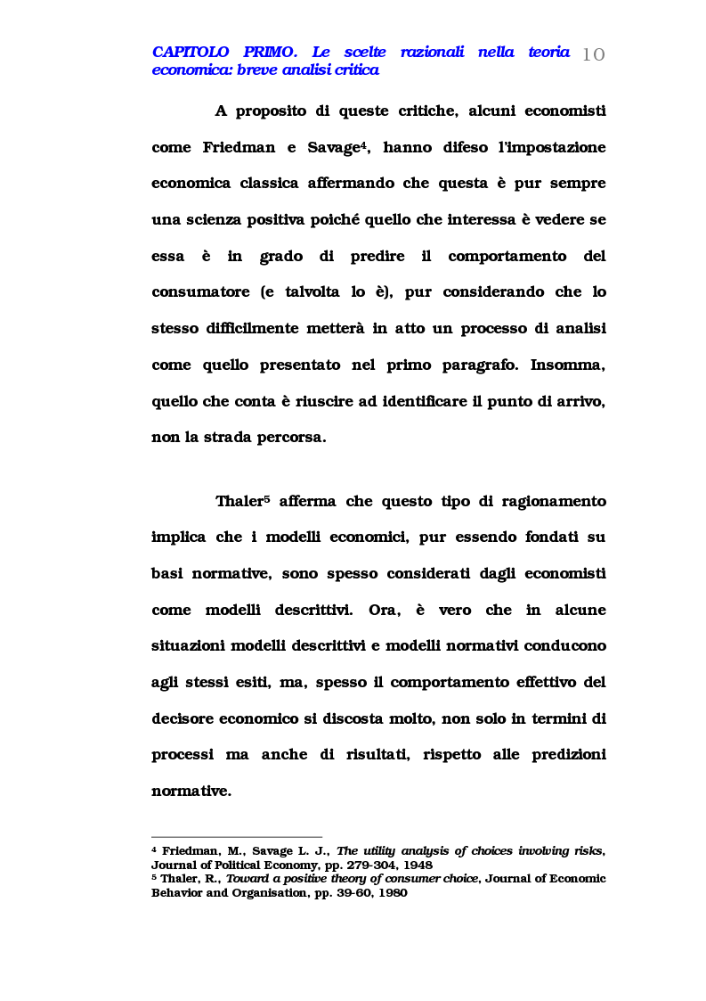 Anteprima della tesi: Comportamento del consumatore e illusioni cognitive, Pagina 5