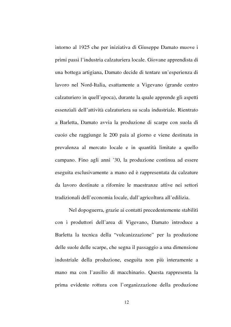 Anteprima della tesi: Evoluzione del settore calzaturiero e tessile a Barletta dagli anni '70 agli anni '90, Pagina 12