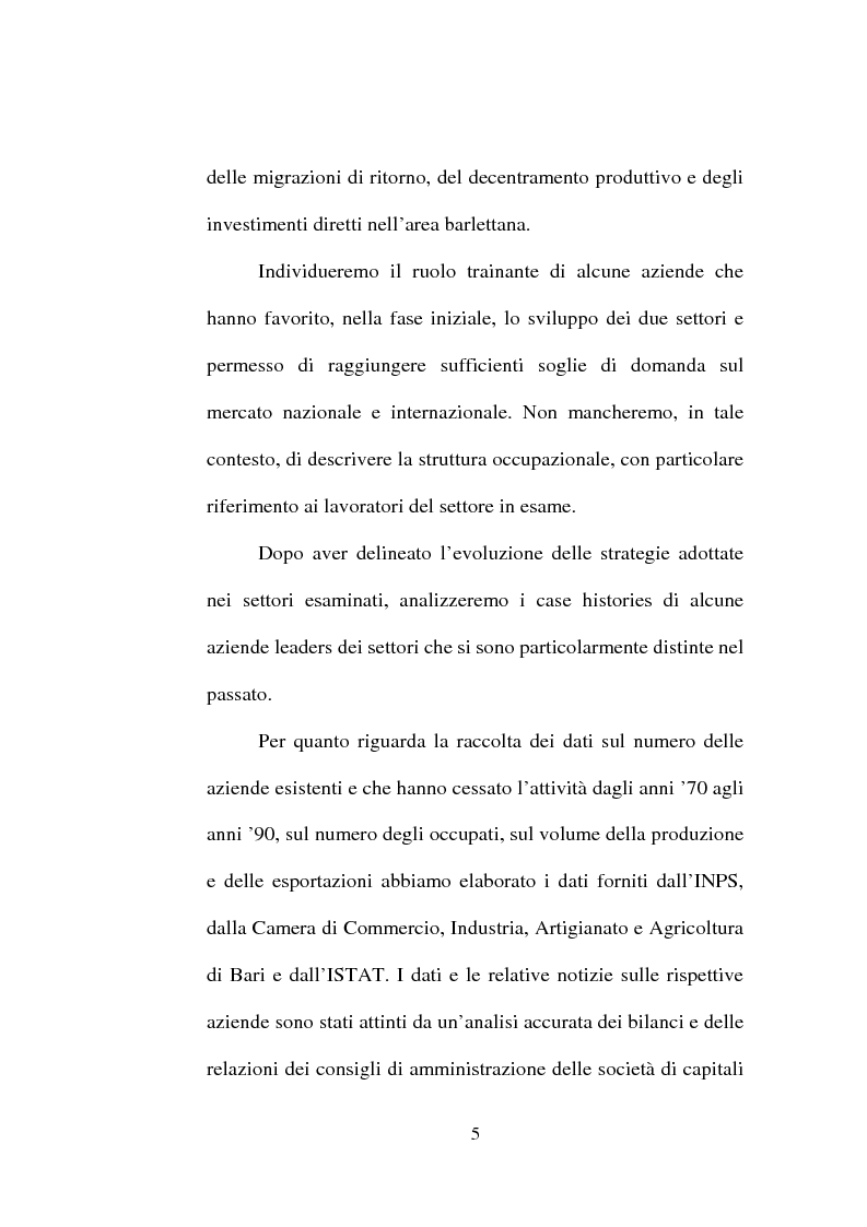 Anteprima della tesi: Evoluzione del settore calzaturiero e tessile a Barletta dagli anni '70 agli anni '90, Pagina 5