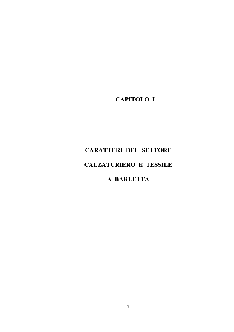 Anteprima della tesi: Evoluzione del settore calzaturiero e tessile a Barletta dagli anni '70 agli anni '90, Pagina 7