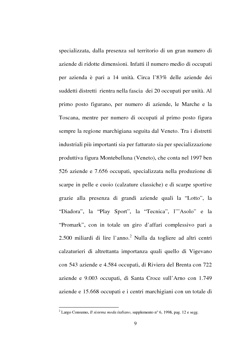 Anteprima della tesi: Evoluzione del settore calzaturiero e tessile a Barletta dagli anni '70 agli anni '90, Pagina 9