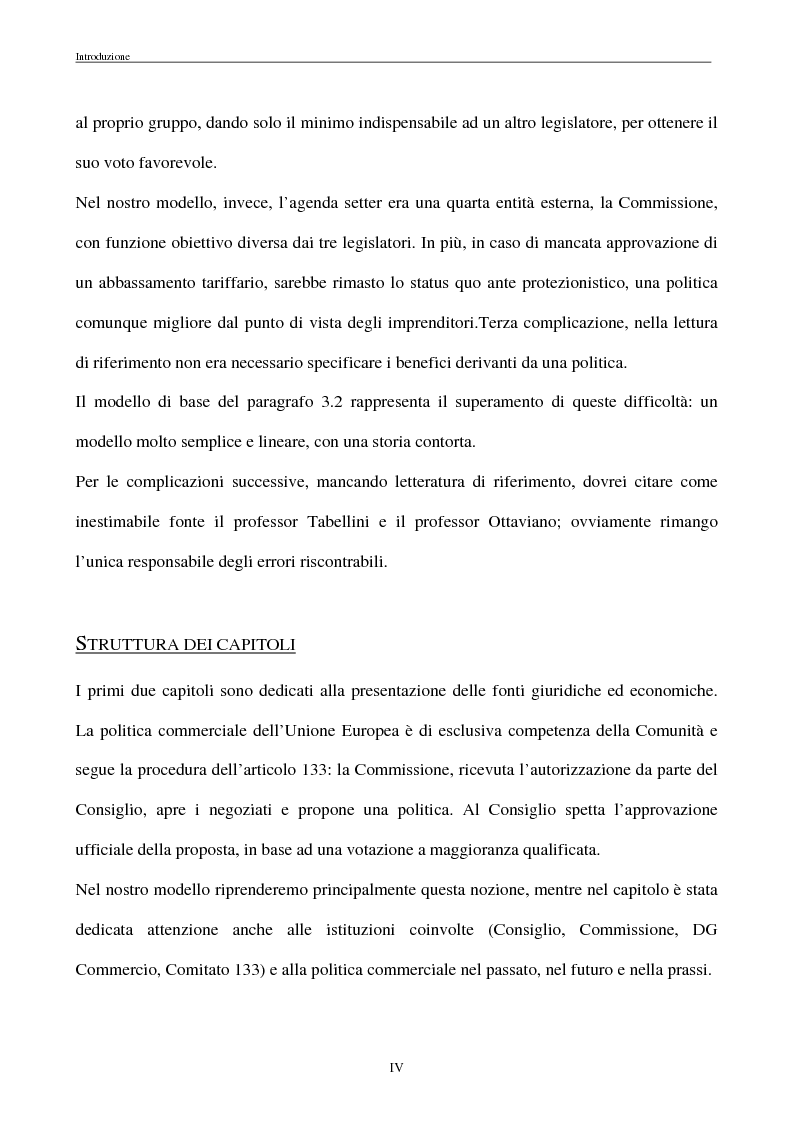 Anteprima della tesi: La politica commerciale estera della UE: l'interazione tra lobbies, Commissione e Consiglio, Pagina 4