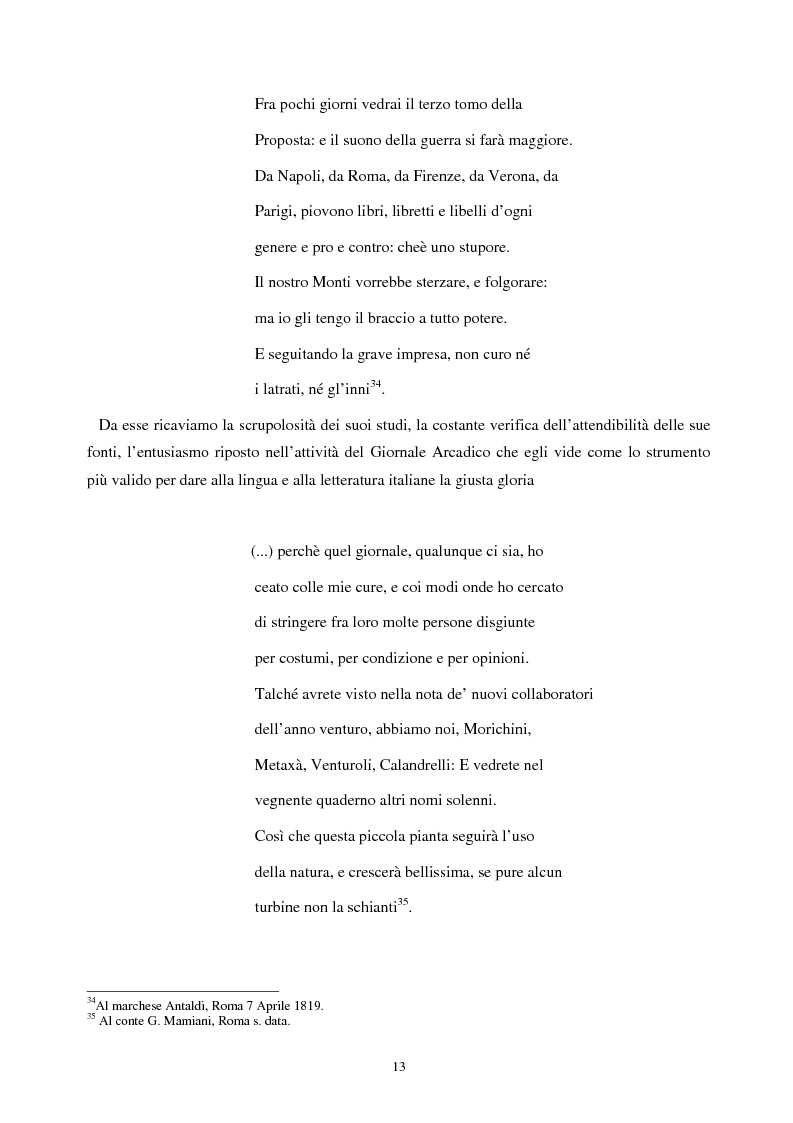 Anteprima della tesi: Le lettere familiari di Giulio Perticari, Pagina 12