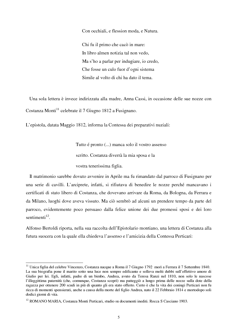Anteprima della tesi: Le lettere familiari di Giulio Perticari, Pagina 4