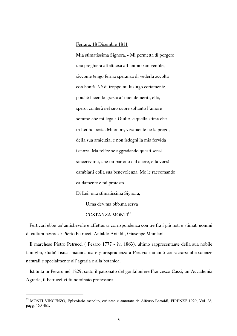 Anteprima della tesi: Le lettere familiari di Giulio Perticari, Pagina 5