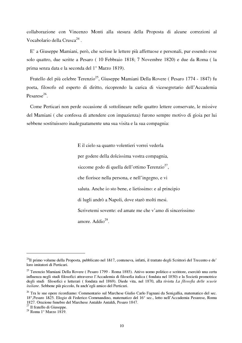 Anteprima della tesi: Le lettere familiari di Giulio Perticari, Pagina 9