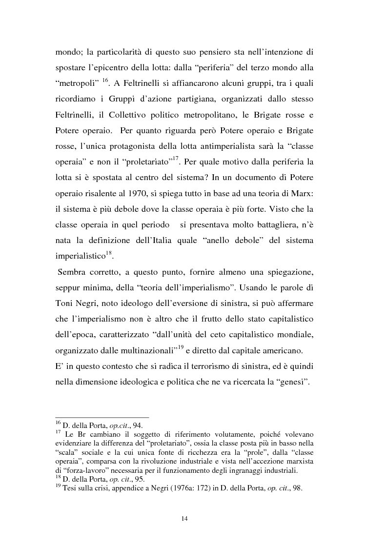 Anteprima della tesi: L'art. 270bis nella più recente giurisprudenza, Pagina 13