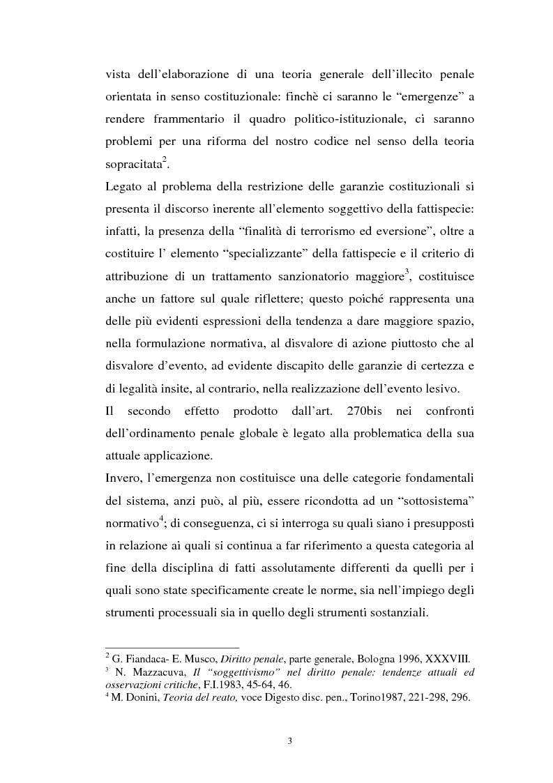 Anteprima della tesi: L'art. 270bis nella più recente giurisprudenza, Pagina 2