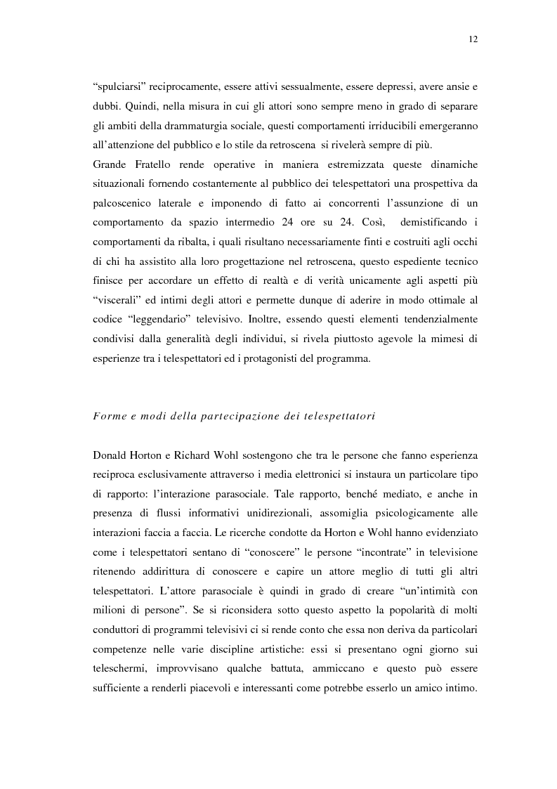 Anteprima della tesi: Grande Fratello: un prototipo di merce simbolica a distribuzione globale, Pagina 12