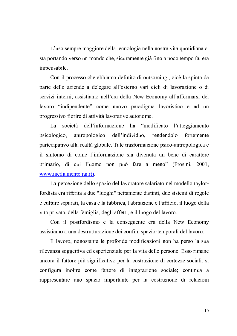 Anteprima della tesi: Giovani, lavoro e qualità della vita. Indagine esplorativa condotta su un campione di lavoratori autonomi e dipendenti, Pagina 12