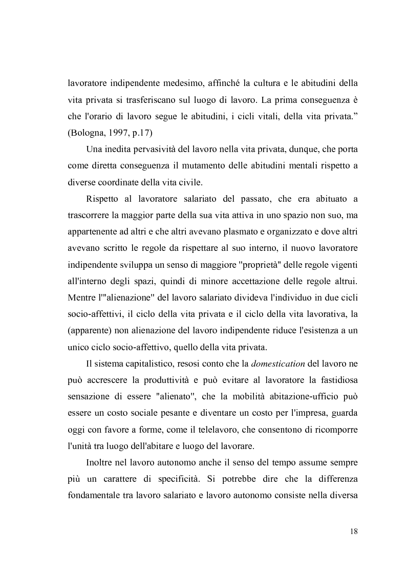Anteprima della tesi: Giovani, lavoro e qualità della vita. Indagine esplorativa condotta su un campione di lavoratori autonomi e dipendenti, Pagina 15