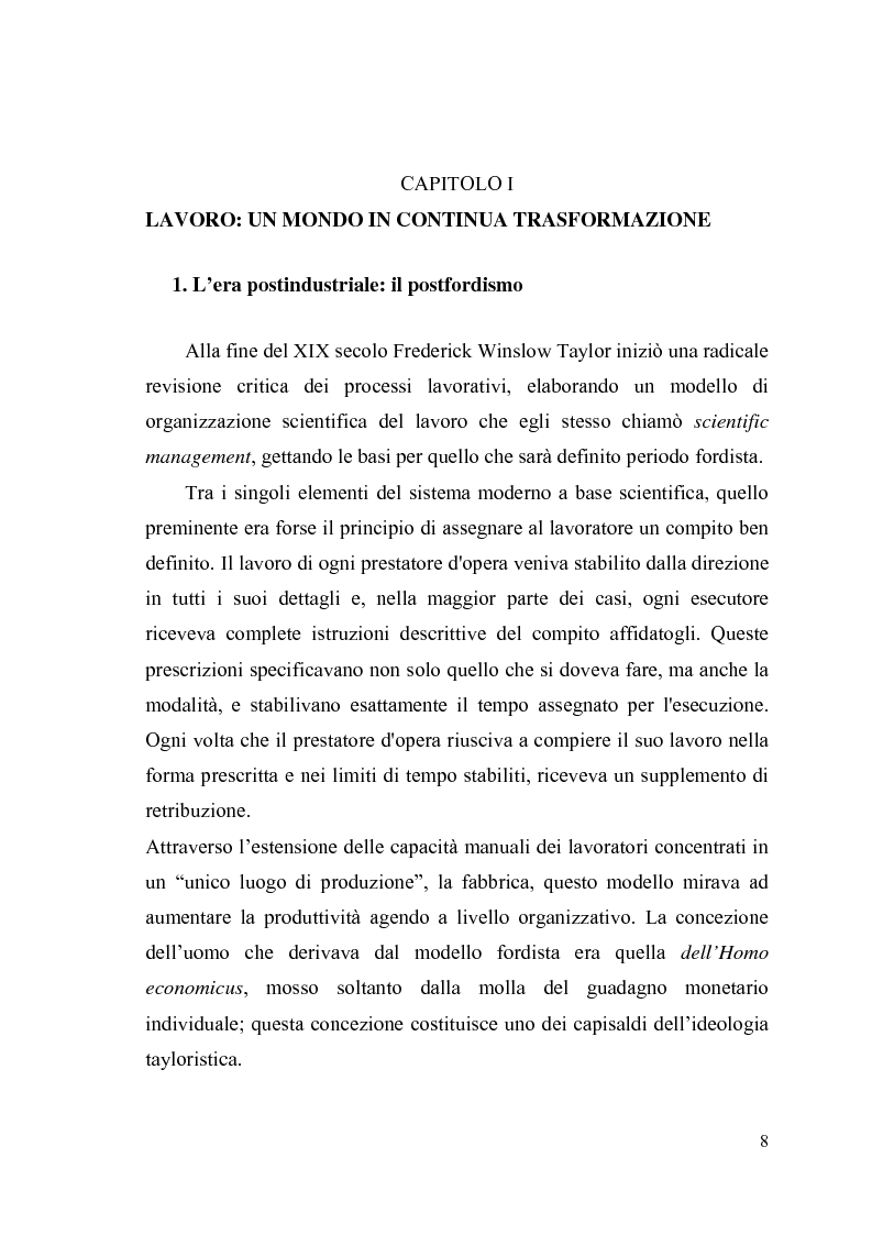 Anteprima della tesi: Giovani, lavoro e qualità della vita. Indagine esplorativa condotta su un campione di lavoratori autonomi e dipendenti, Pagina 5