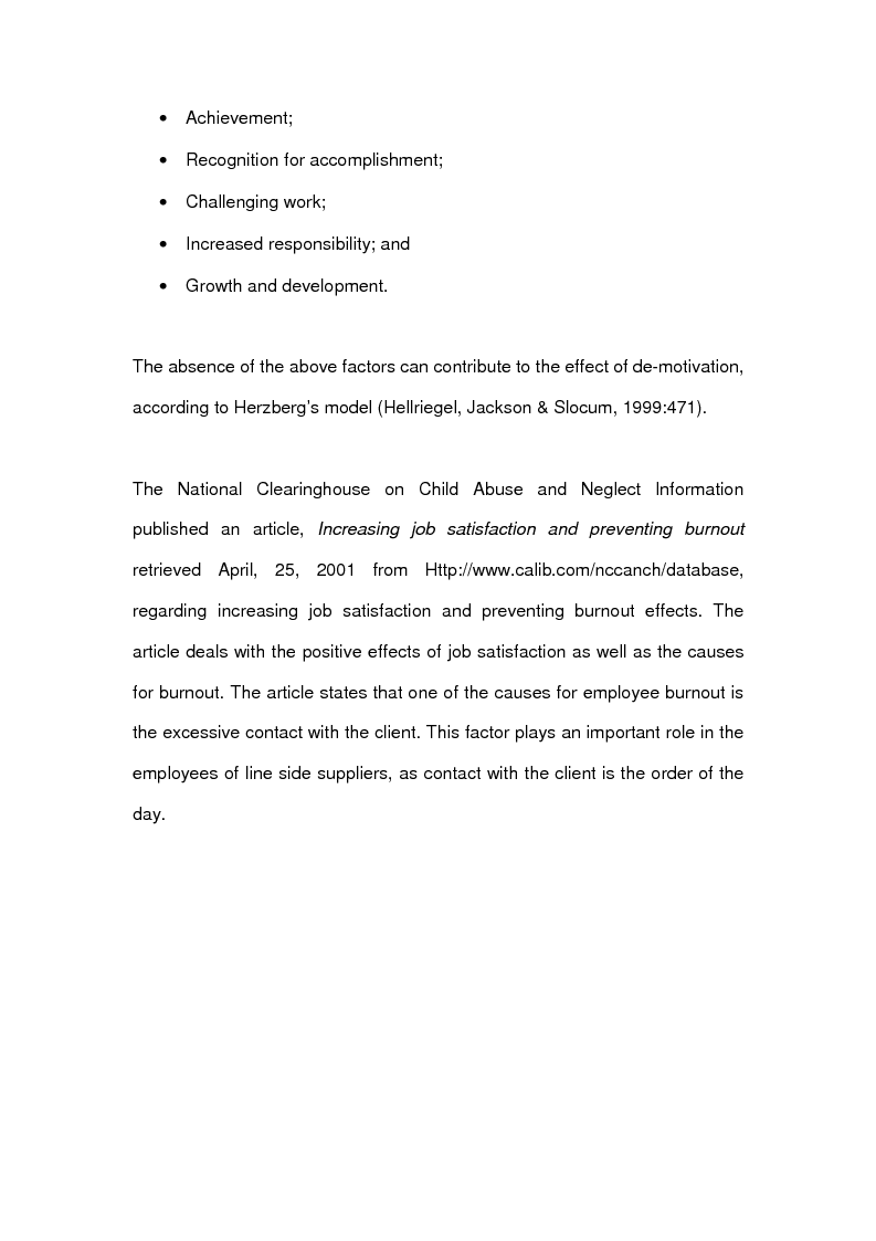 Anteprima della tesi: The effects of line-side supply on individuals employed in satellite operations within automotive maunfacturers, Pagina 3