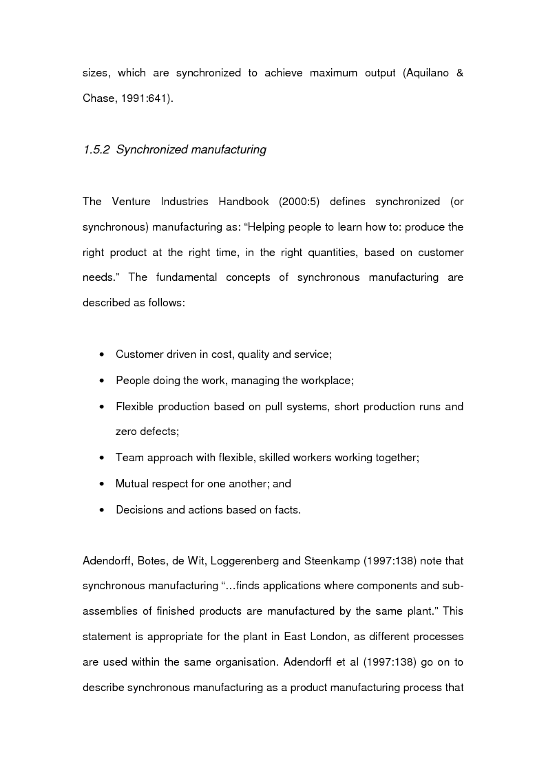 Anteprima della tesi: The effects of line-side supply on individuals employed in satellite operations within automotive maunfacturers, Pagina 8