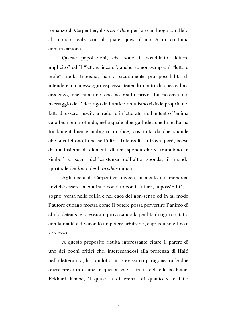 Anteprima della tesi: Le Roi Christophe tra mondo francofono e mondo ispanofono: Aimè Cèsaire e Alejo Carpentier, Pagina 7