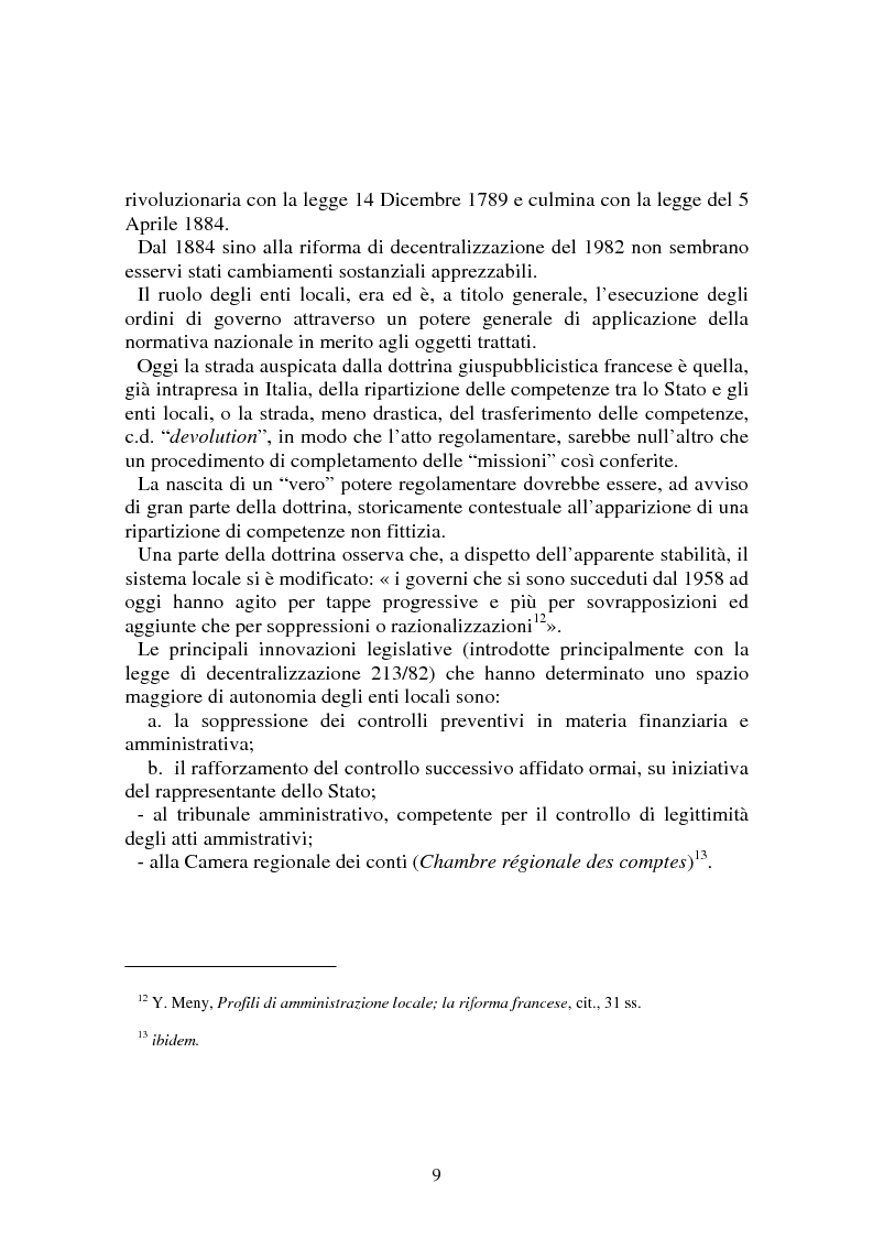 Anteprima della tesi: Procedimenti deliberativi negli enti locali; l'esperienza francese, Pagina 10