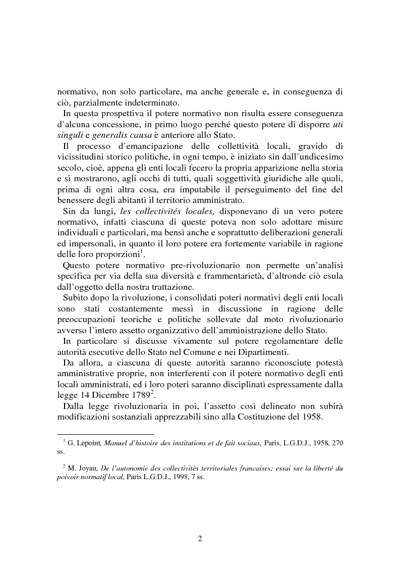 Anteprima della tesi: Procedimenti deliberativi negli enti locali; l'esperienza francese, Pagina 3