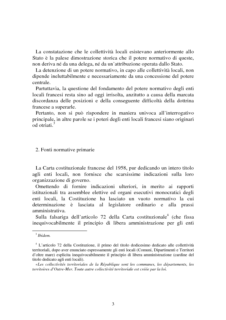 Anteprima della tesi: Procedimenti deliberativi negli enti locali; l'esperienza francese, Pagina 4