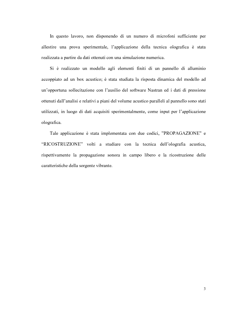 Anteprima della tesi: L'olografia acustica: uno strumento per l'analisi della trasmissione sonora, Pagina 3