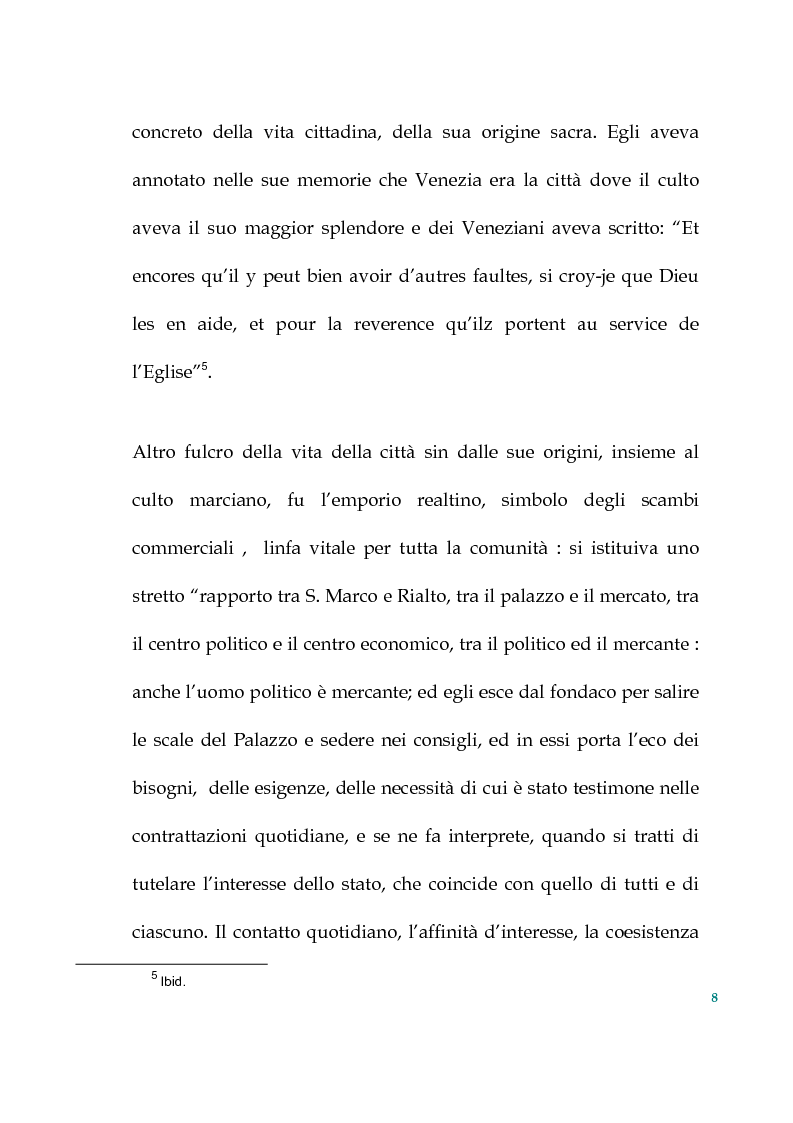 Anteprima della tesi: Tra politica e letteratura: il mito di Venezia, Pagina 5