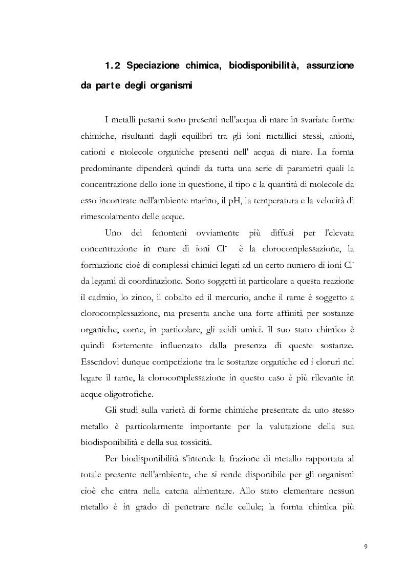 Anteprima della tesi: Valutazione dell'inquinamento da metalli pesanti nell'area antistante l'ex complesso industriale di Bagnoli, Pagina 9