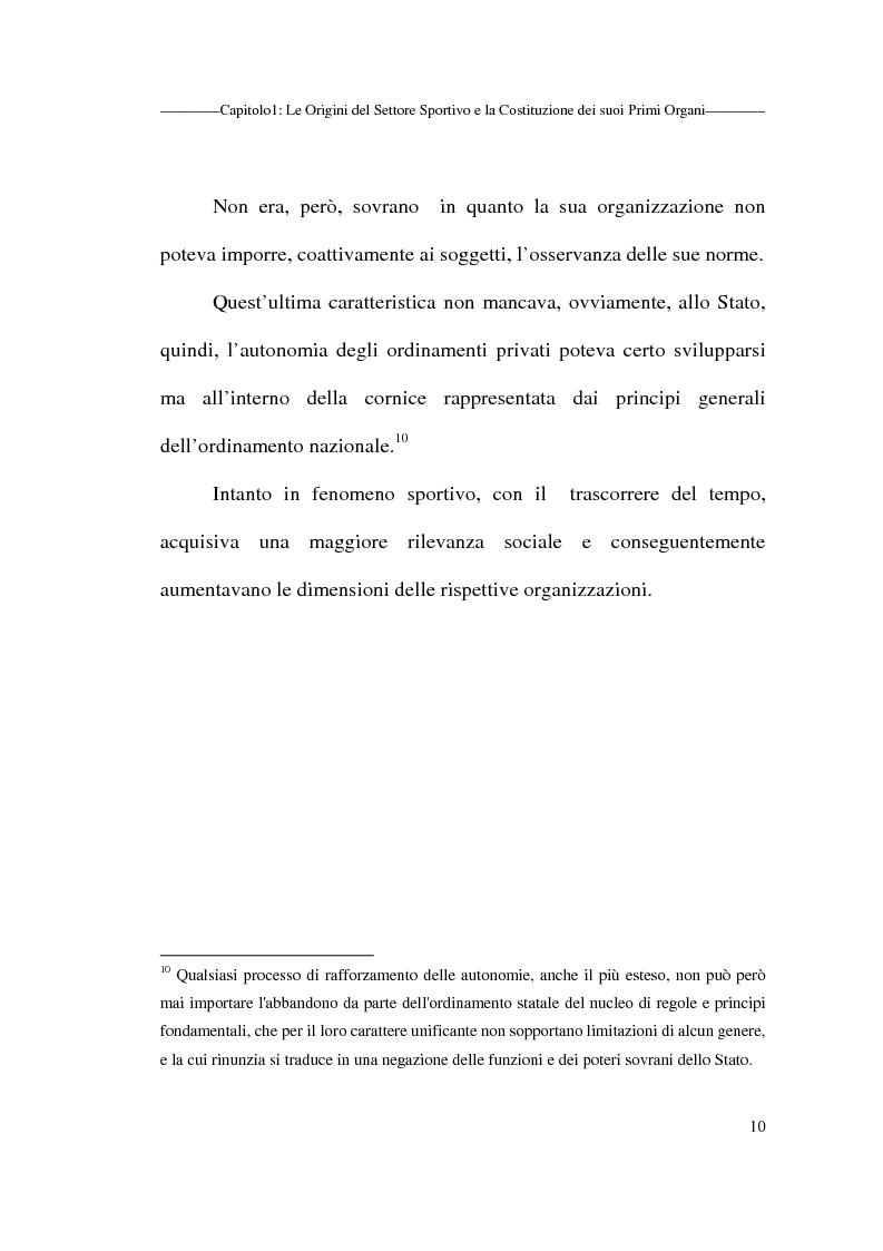 Anteprima della tesi: Profili giuridici delle società sportive, Pagina 10
