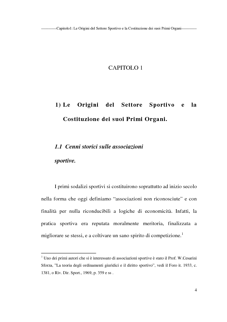 Anteprima della tesi: Profili giuridici delle società sportive, Pagina 4