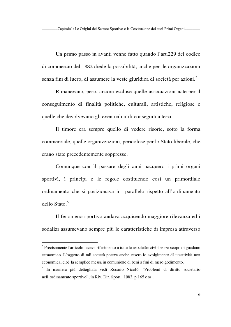 Anteprima della tesi: Profili giuridici delle società sportive, Pagina 6