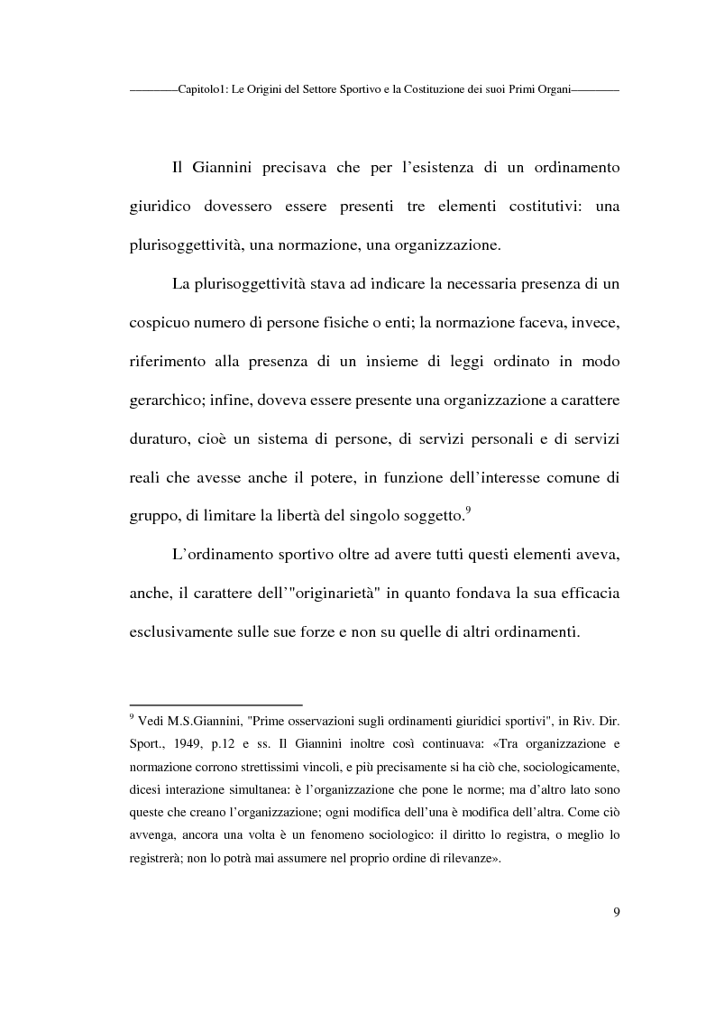 Anteprima della tesi: Profili giuridici delle società sportive, Pagina 9