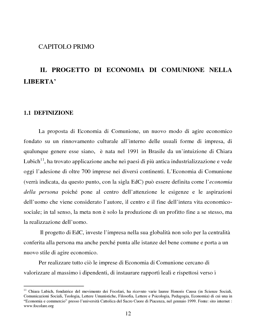 Anteprima della tesi: Le metafore organizzative nelle aziende di economia di comunione: tra metafora e realtà, Pagina 6