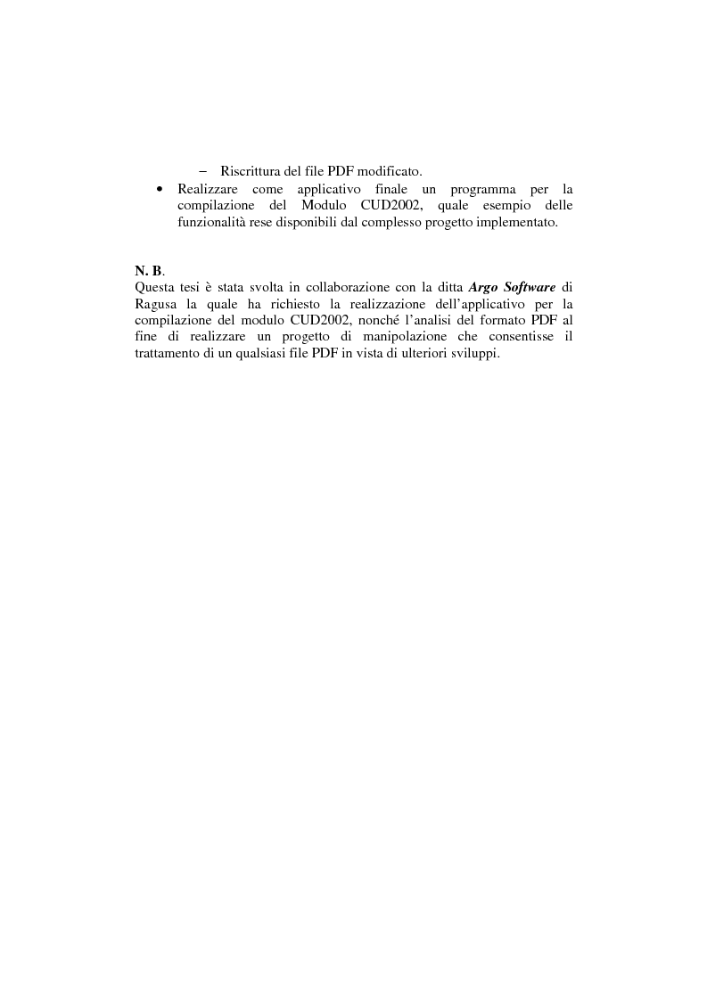 Anteprima della tesi: Analisi e manipolazione di documentazione in formato Pdf: un caso di studio, Pagina 4