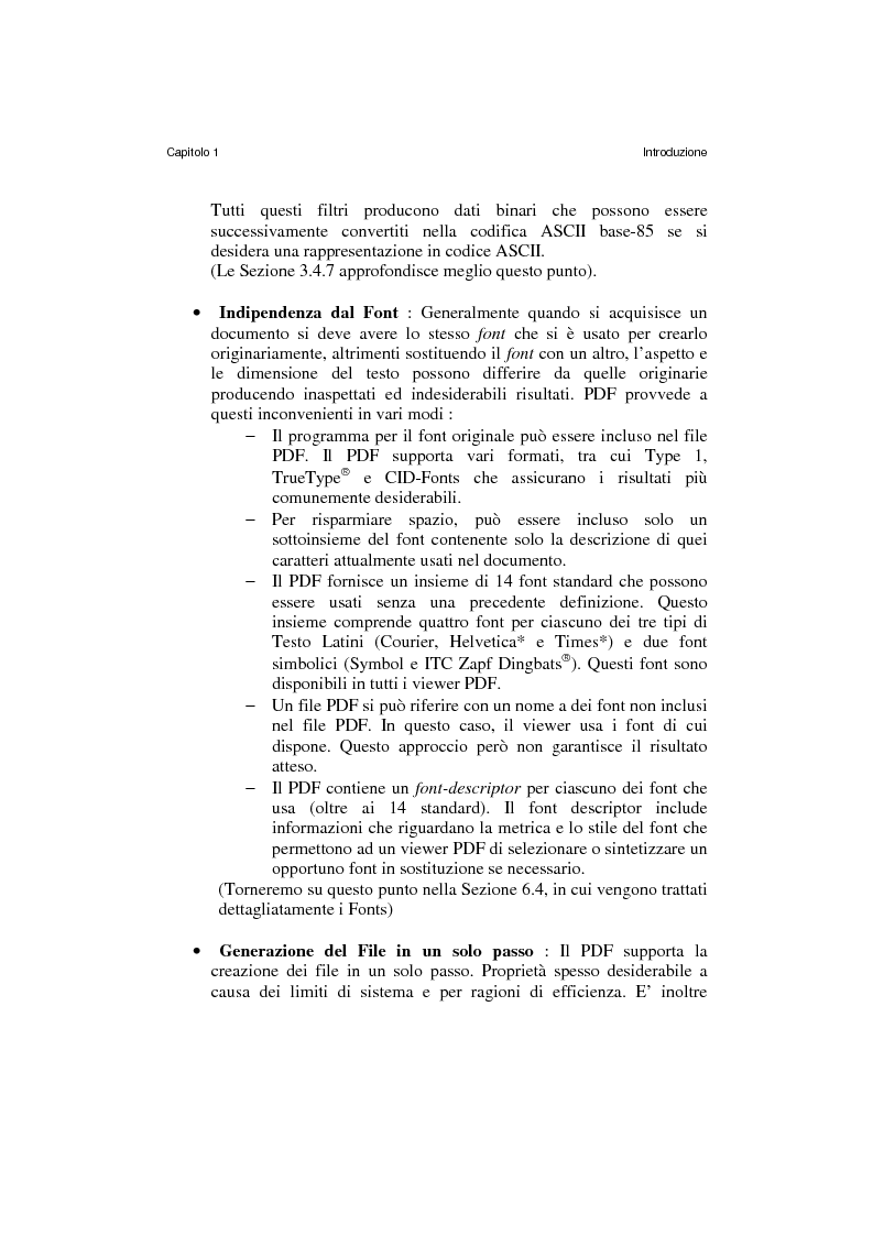 Anteprima della tesi: Analisi e manipolazione di documentazione in formato Pdf: un caso di studio, Pagina 8