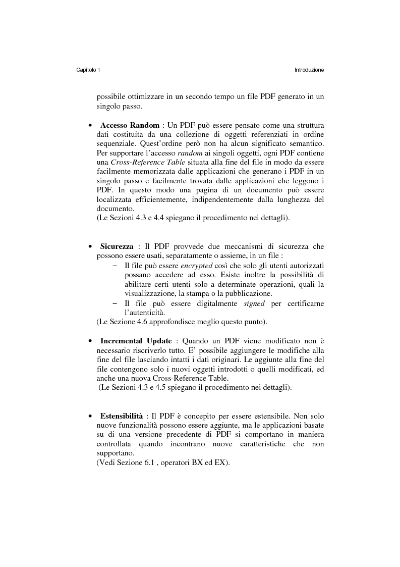 Anteprima della tesi: Analisi e manipolazione di documentazione in formato Pdf: un caso di studio, Pagina 9