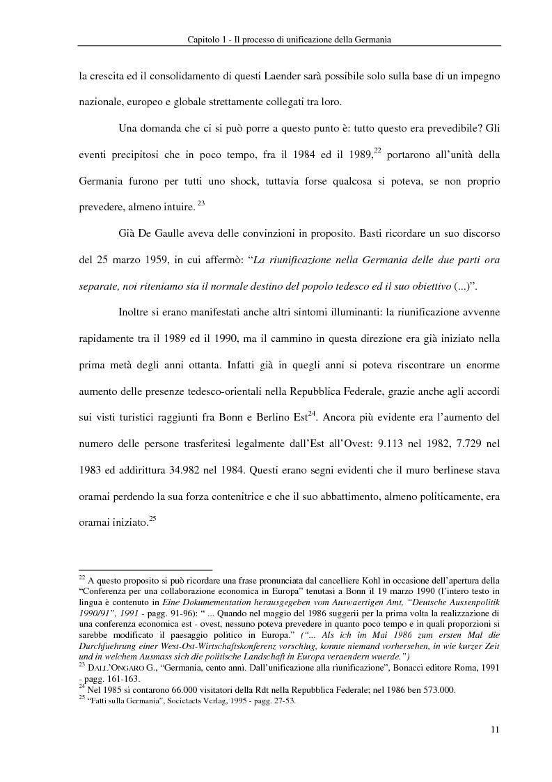 Anteprima della tesi: Interventi economici e politici per lo sviluppo dei nuovi laender tedeschi, Pagina 11