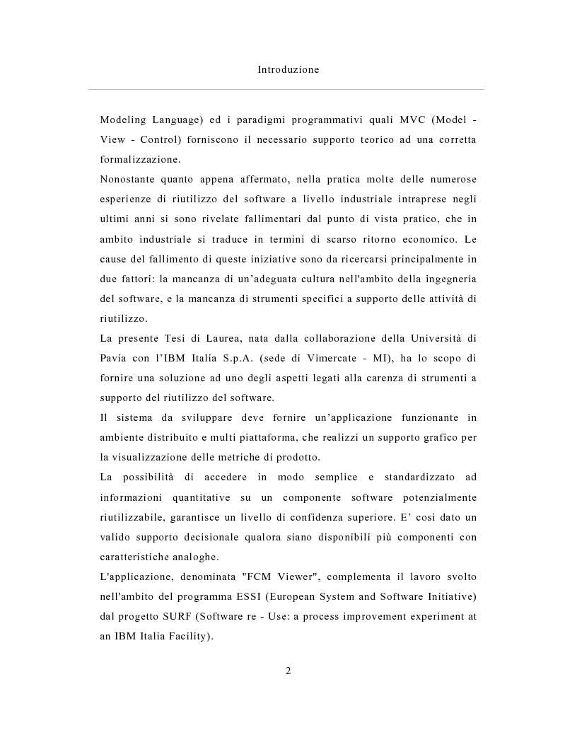 Anteprima della tesi: Un sistema distribuito per le metriche del software basato su java e Network Computer, Pagina 2