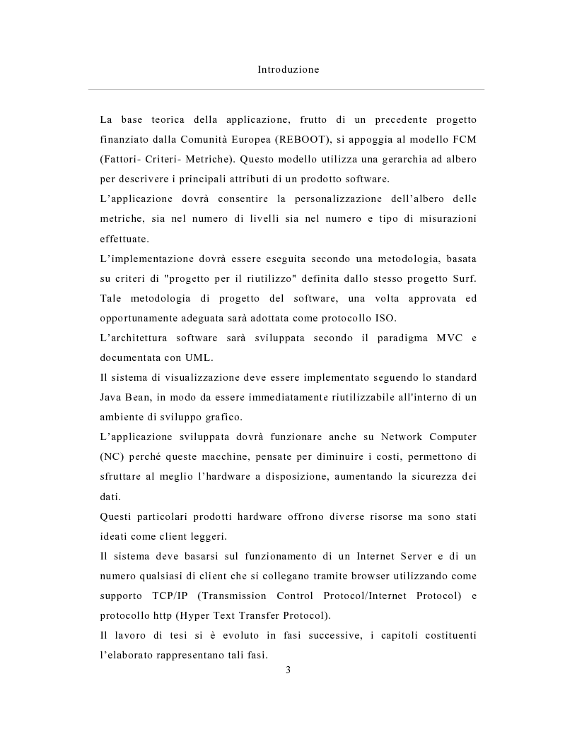 Anteprima della tesi: Un sistema distribuito per le metriche del software basato su java e Network Computer, Pagina 3