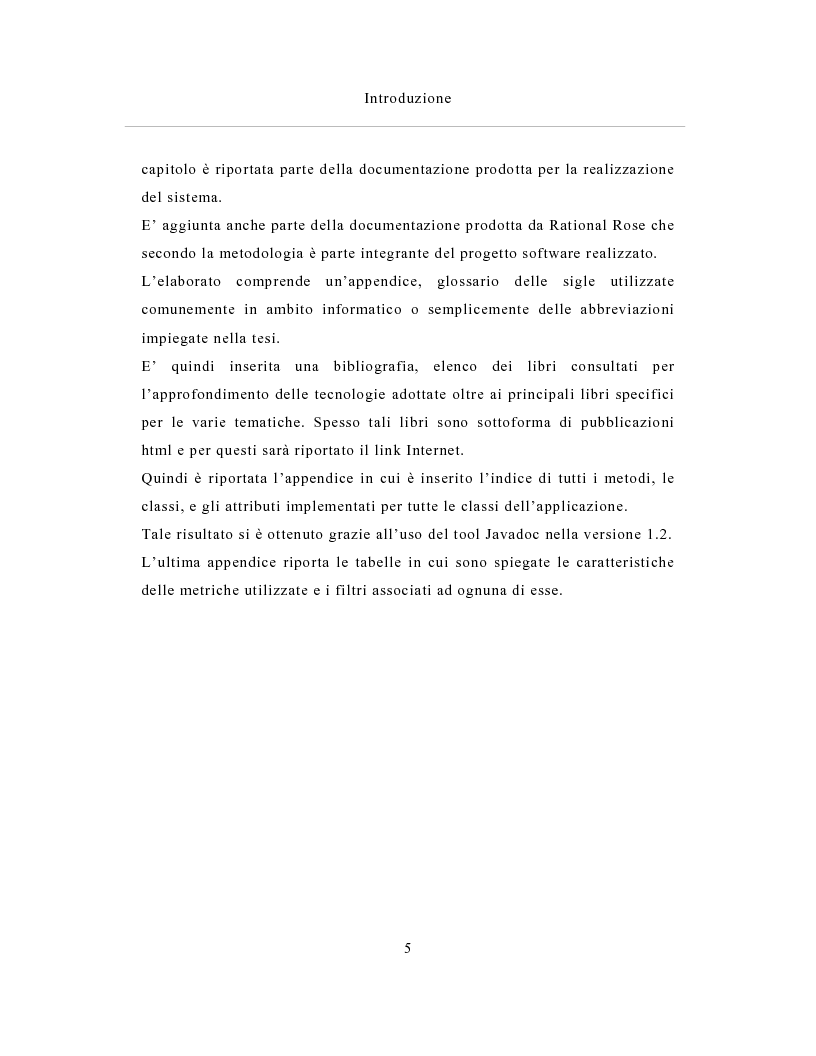 Anteprima della tesi: Un sistema distribuito per le metriche del software basato su java e Network Computer, Pagina 5