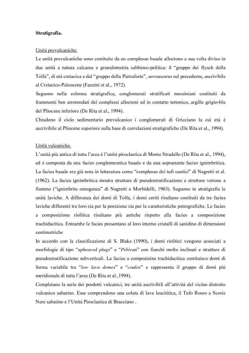 Anteprima della tesi: Controllo strutturale e modalità di messa in posto dei Domi Cimini, Pagina 12