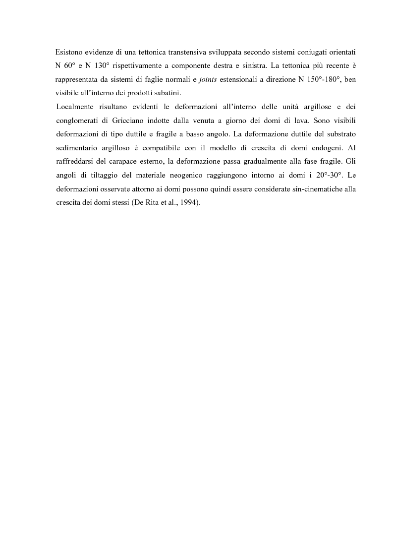 Anteprima della tesi: Controllo strutturale e modalità di messa in posto dei Domi Cimini, Pagina 15