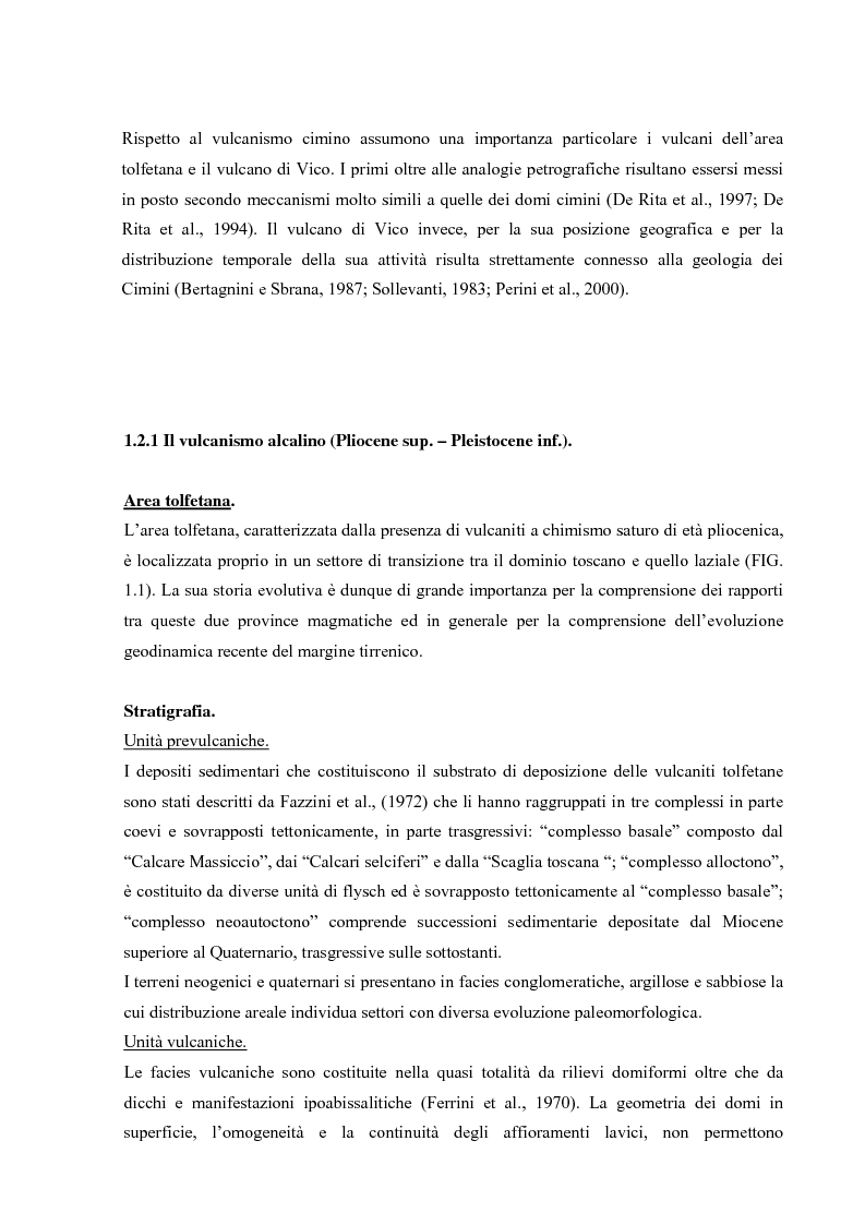 Anteprima della tesi: Controllo strutturale e modalità di messa in posto dei Domi Cimini, Pagina 8