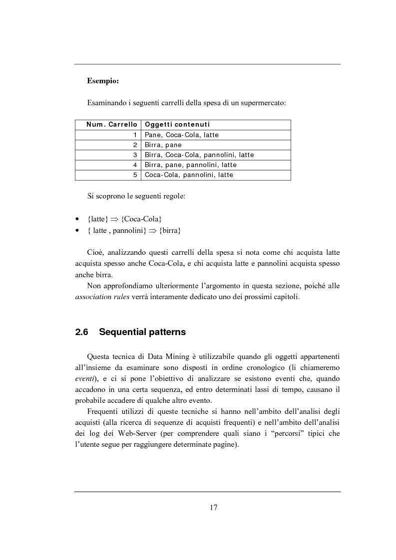 Anteprima della tesi: Correlation rules: analisi di una tecnica di data mining e sua applicazione ai sistemi di telecomunicazione, Pagina 10