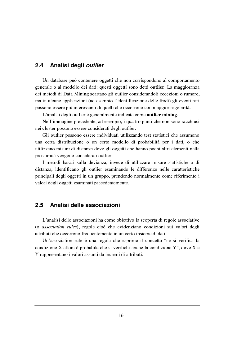 Anteprima della tesi: Correlation rules: analisi di una tecnica di data mining e sua applicazione ai sistemi di telecomunicazione, Pagina 9