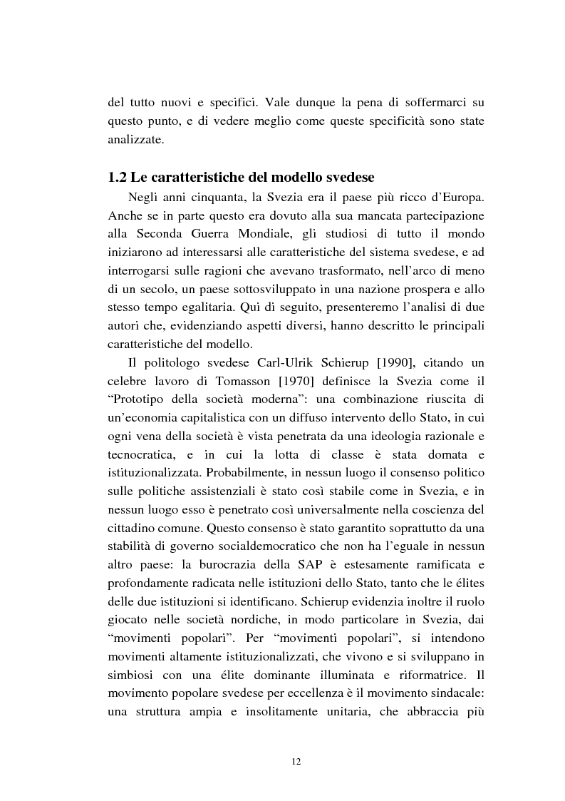 Anteprima della tesi: Le politiche relative agli immigrati in Svezia: analisi e comparazione con i principali modelli europei, Pagina 9