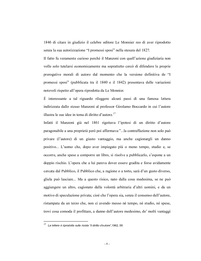 Anteprima della tesi: Analisi comparata del diritto d'autore in Italia e in Francia, Pagina 11