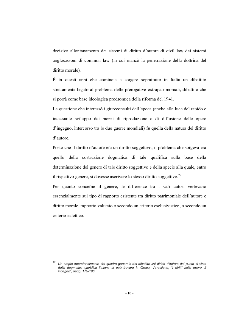 Anteprima della tesi: Analisi comparata del diritto d'autore in Italia e in Francia, Pagina 15