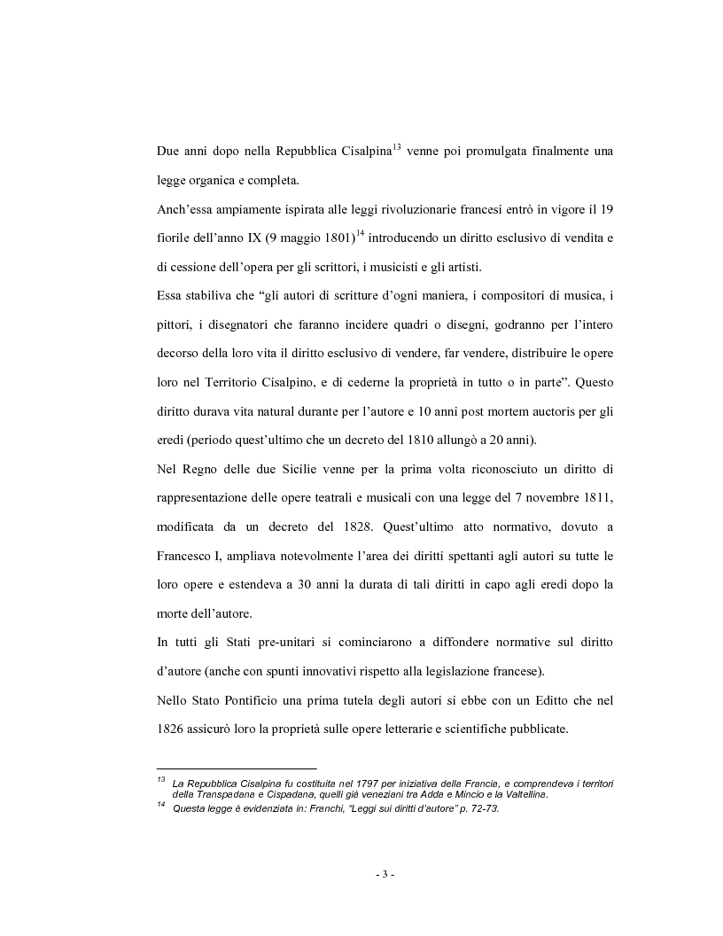 Anteprima della tesi: Analisi comparata del diritto d'autore in Italia e in Francia, Pagina 8