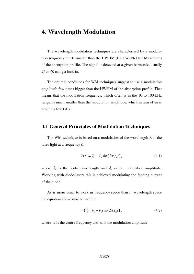Anteprima della tesi: A Characterisation of the Wavelength Modulated Diode Laser Absorption Spectrometry Technique in Graphite Furnace, Pagina 10