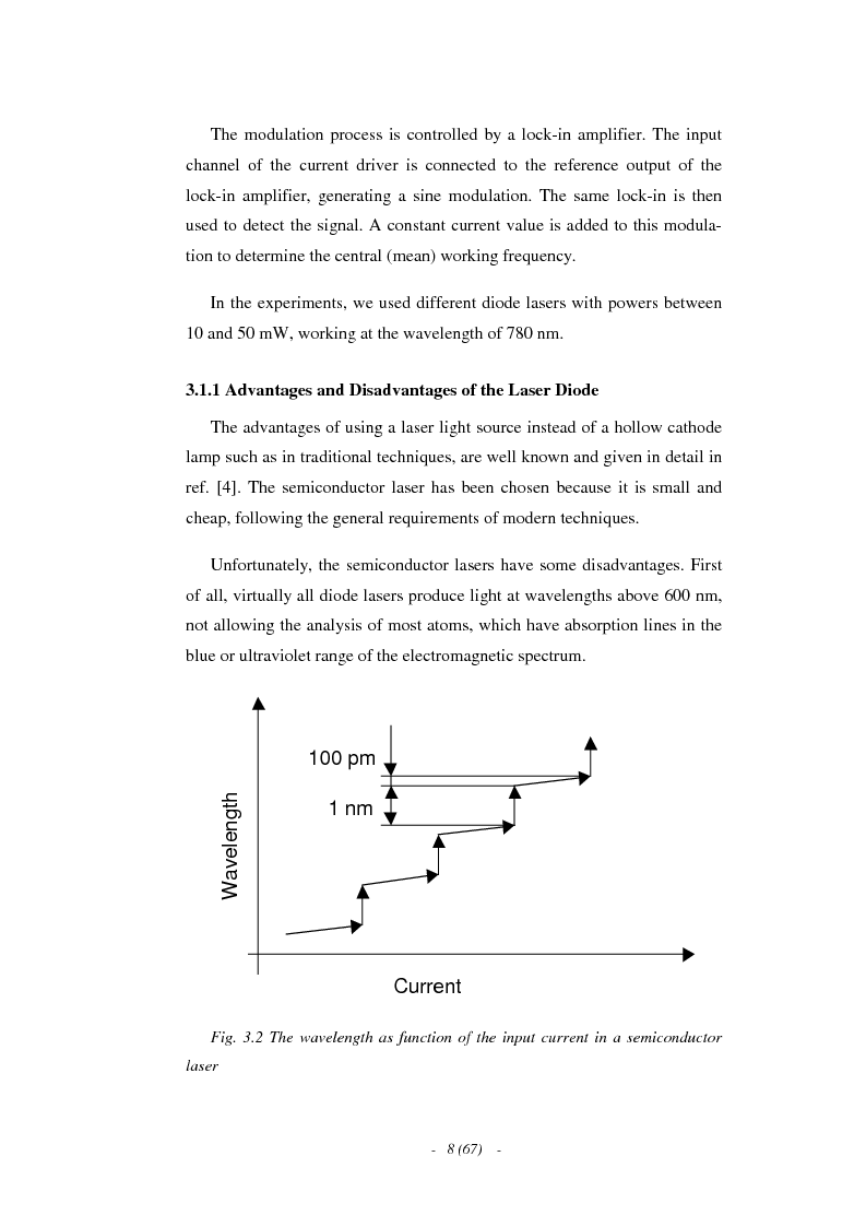 Anteprima della tesi: A Characterisation of the Wavelength Modulated Diode Laser Absorption Spectrometry Technique in Graphite Furnace, Pagina 5